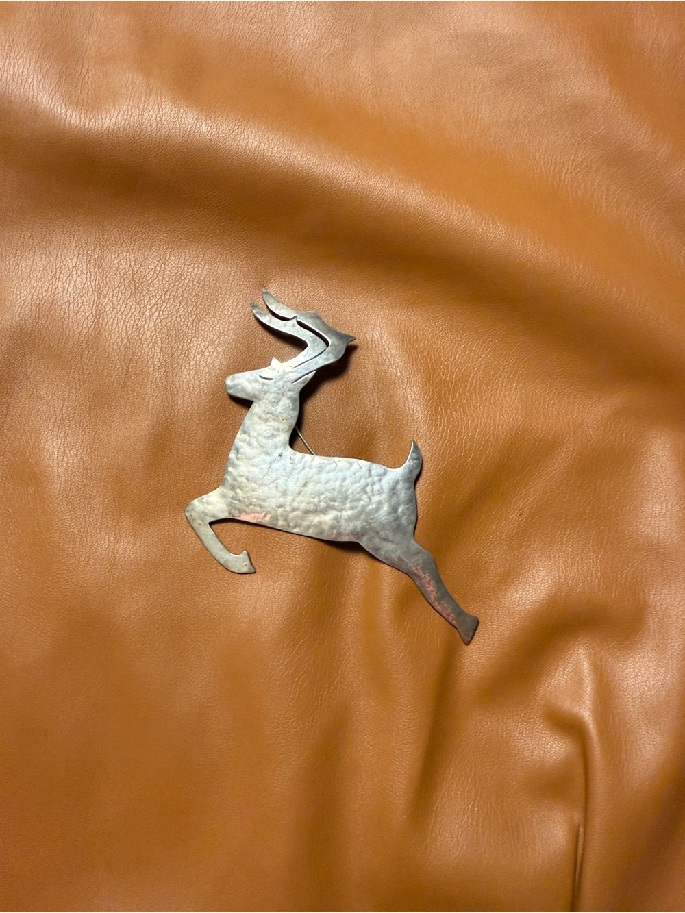 Vintage Jeep Collins Sterling Silver Reindeer Brooch Southwestern Deer Pin - Picture 2 of 9